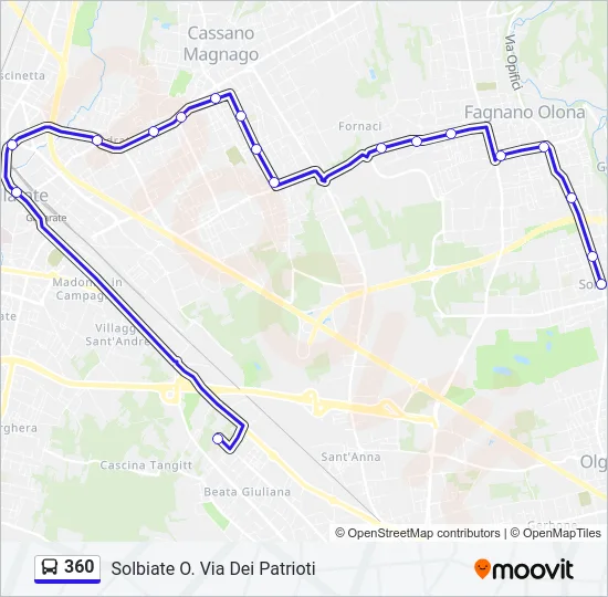 360 Bus Line Map
