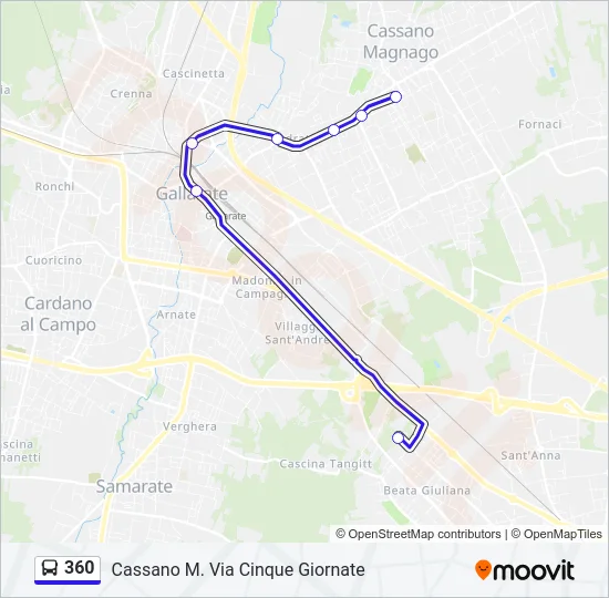 360 Bus Line Map