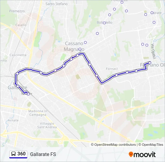 360 Bus Line Map