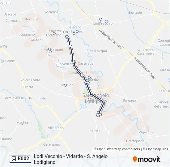 E002 Bus Line Map