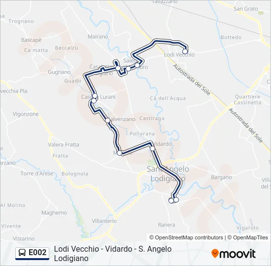 E002 Bus Line Map