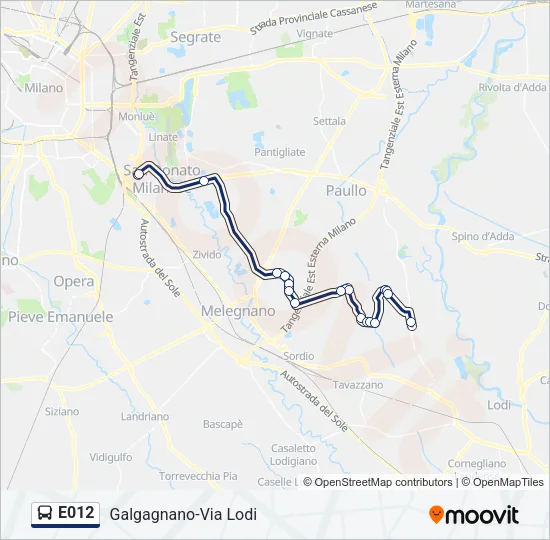 E012 Bus Line Map