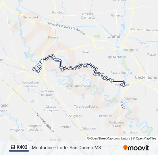 K402 Bus Line Map