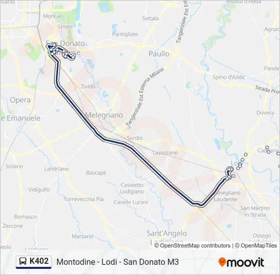 K402 Bus Line Map