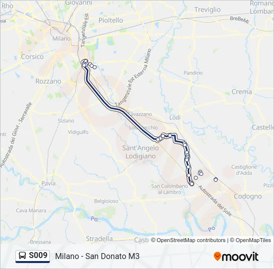 S009 Bus Line Map