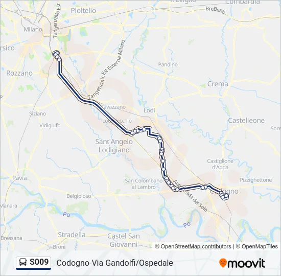 S009 Bus Line Map