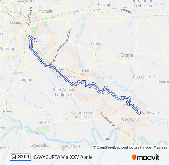 S204 bus Line Map