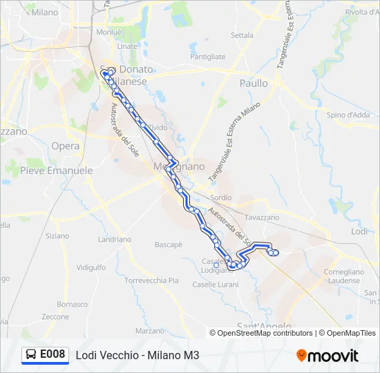 E008 Bus Line Map