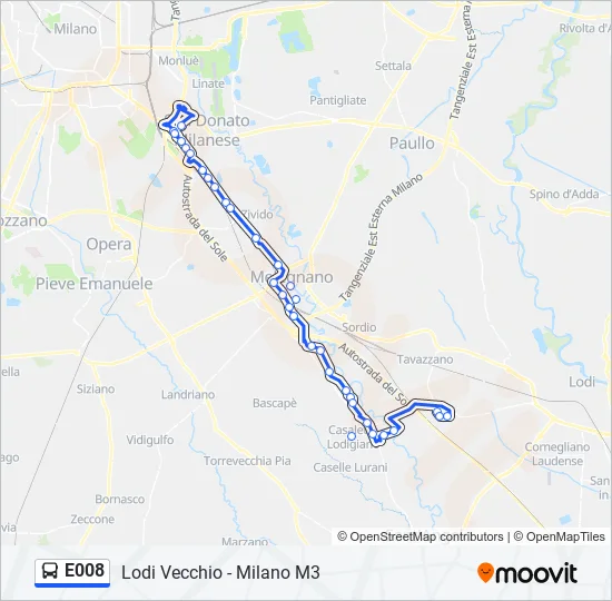 E008 Bus Line Map