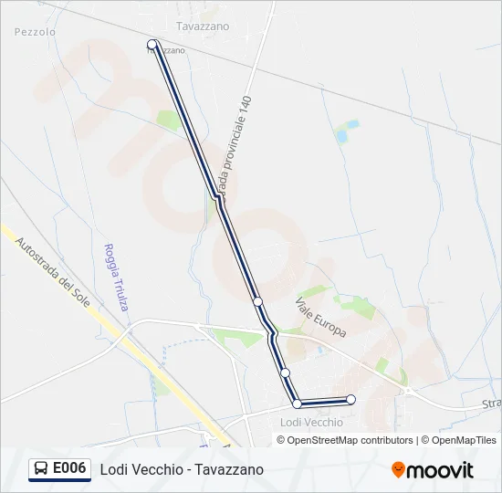 E006 Bus Line Map
