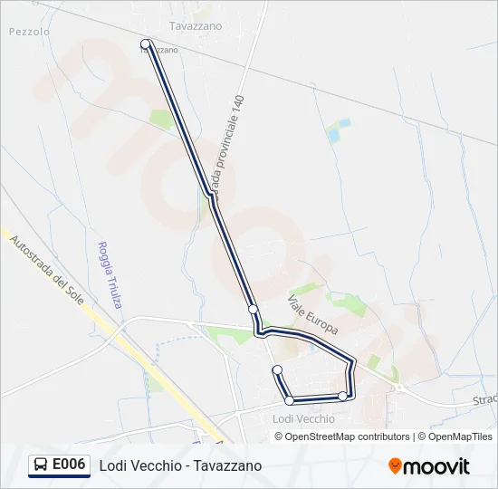 E006 Bus Line Map
