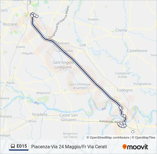 E015 Bus Line Map