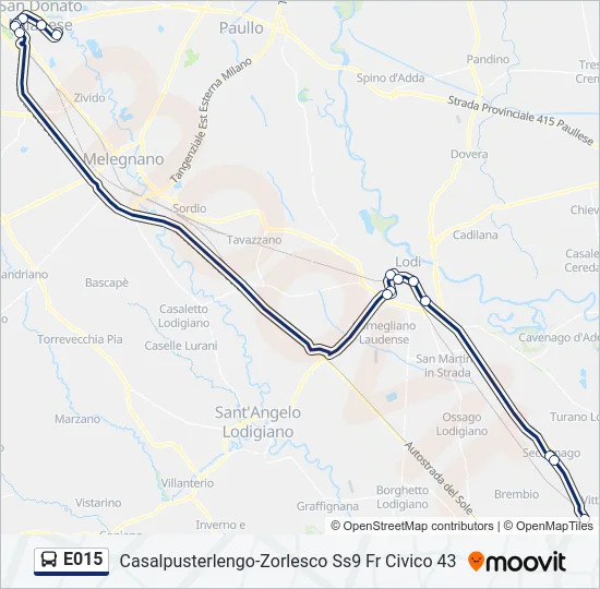 E015 Bus Line Map