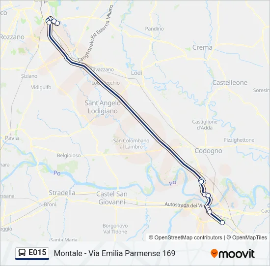 E015 Bus Line Map