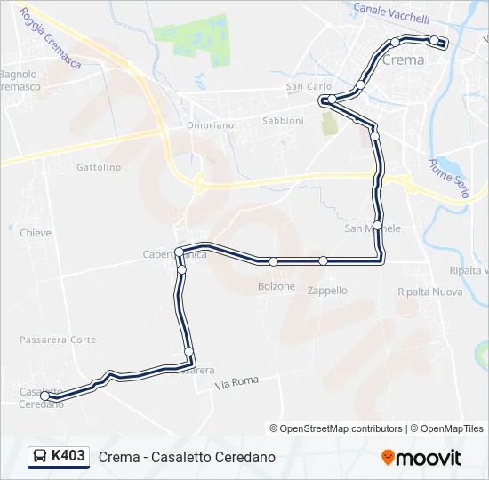 K403 Bus Line Map
