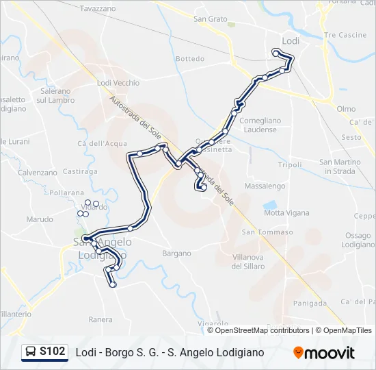 S102 Bus Line Map