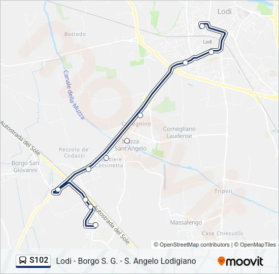 S102 Bus Line Map