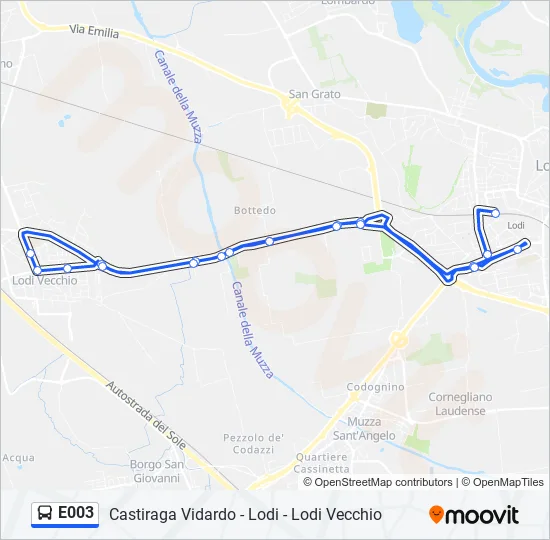 E003 Bus Line Map