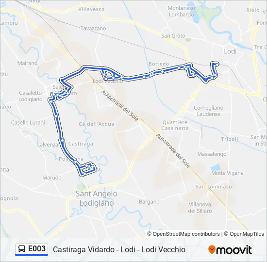 E003 Bus Line Map