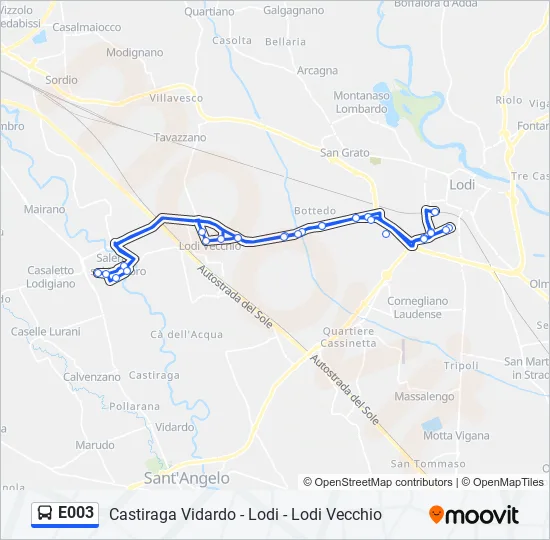E003 Bus Line Map