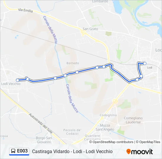 E003 Bus Line Map