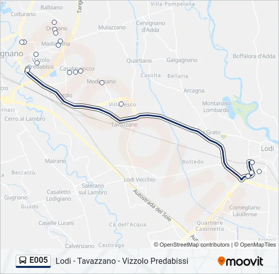 E005 Bus Line Map