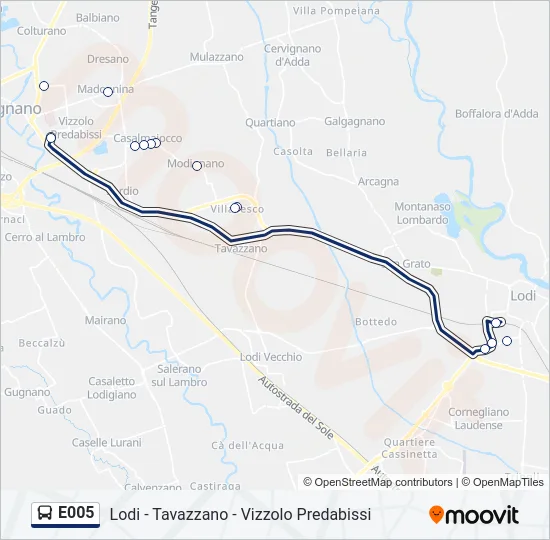 E005 Bus Line Map