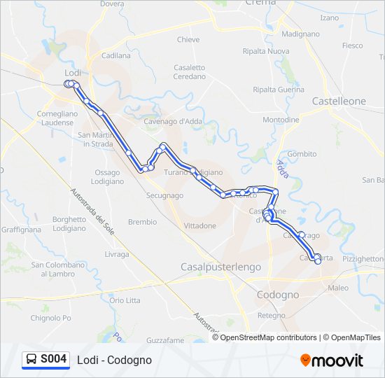 Percorso linea  S004
