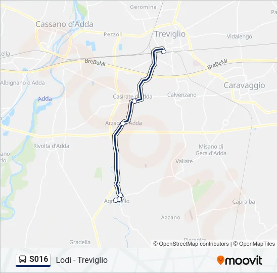 S016 Bus Line Map