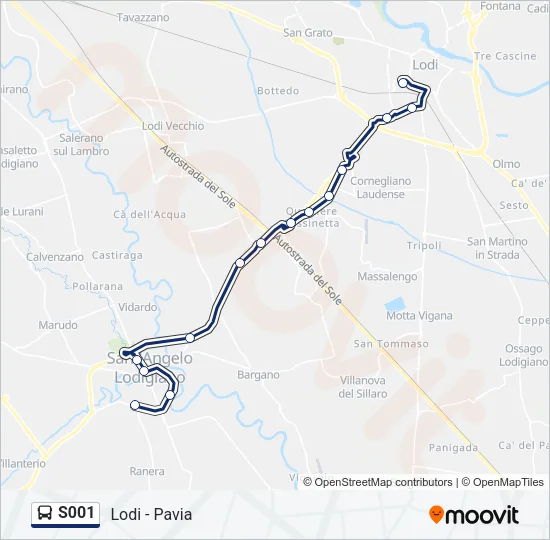 S001 Bus Line Map