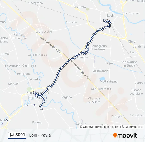 S001 Bus Line Map
