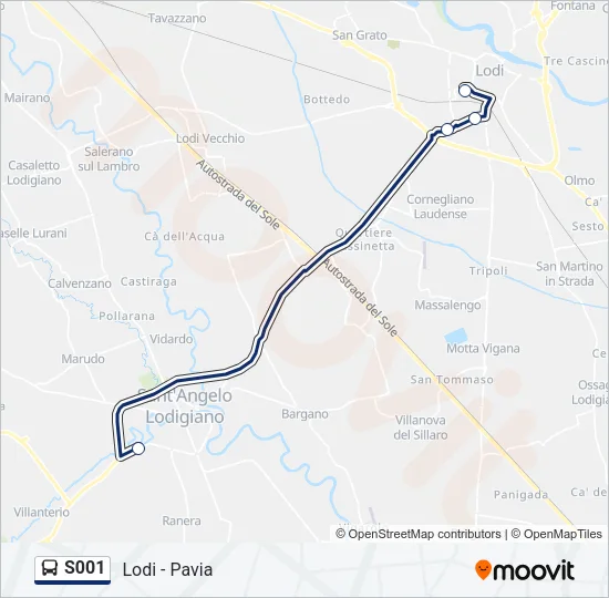 S001 Bus Line Map