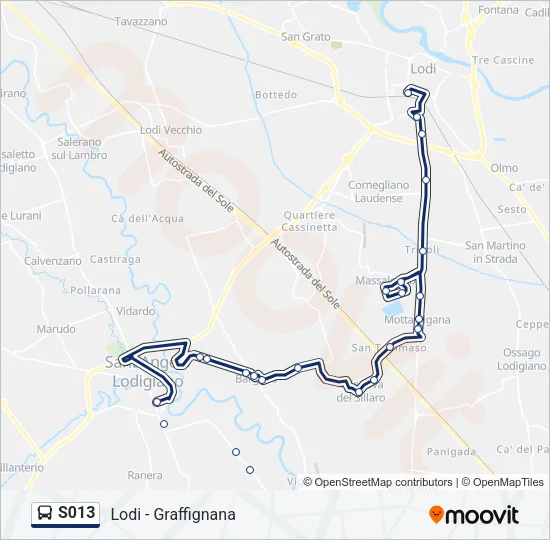S013 Bus Line Map
