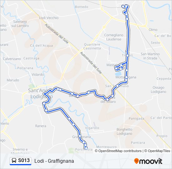 S013 bus Line Map