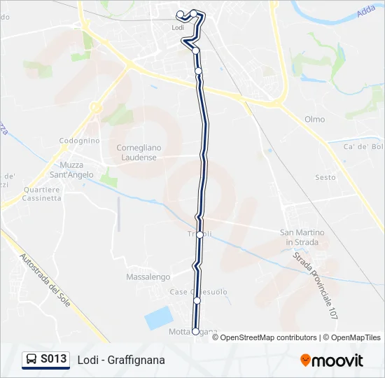 S013 Bus Line Map