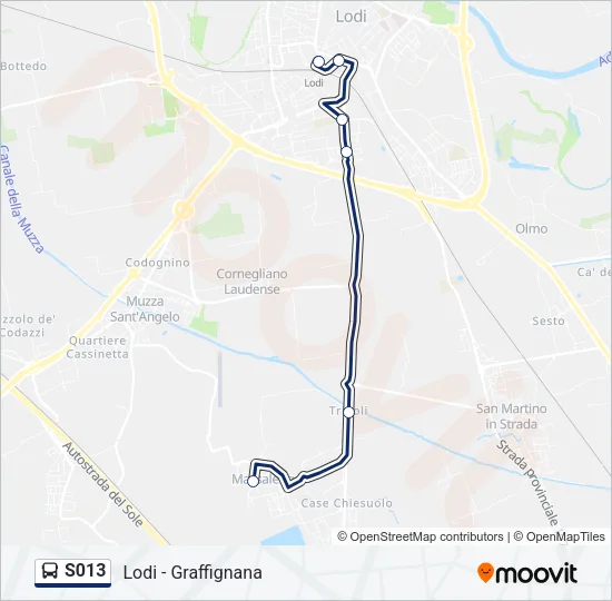 S013 Bus Line Map