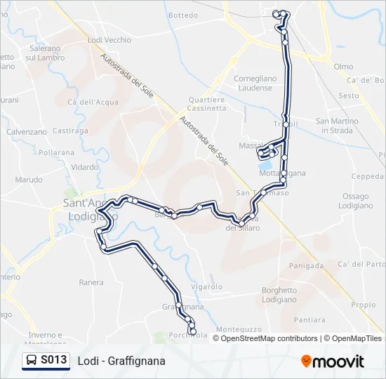 S013 Bus Line Map