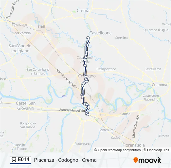 E014 Bus Line Map