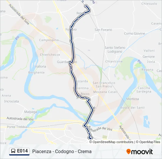 E014 Bus Line Map