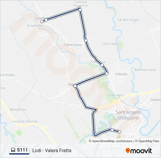 S111 Bus Line Map