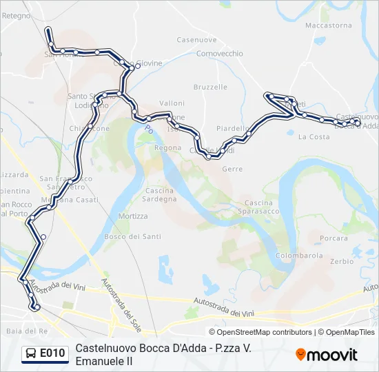 E010 Bus Line Map