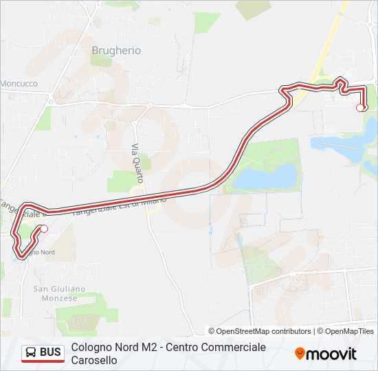 Mappa della linea BUS