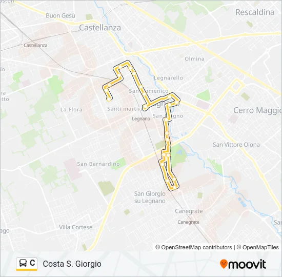 C Bus Line Map