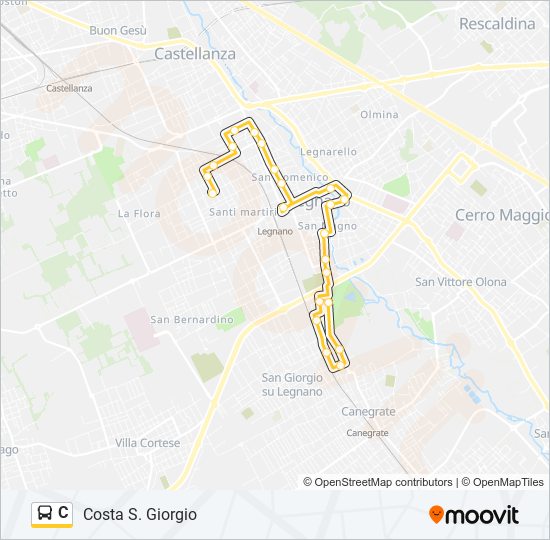 C bus Line Map