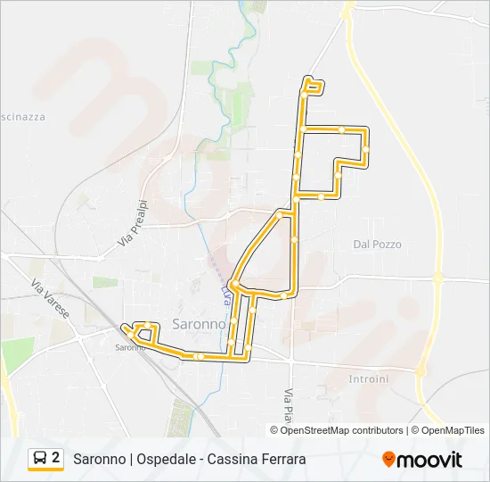2 Bus Line Map