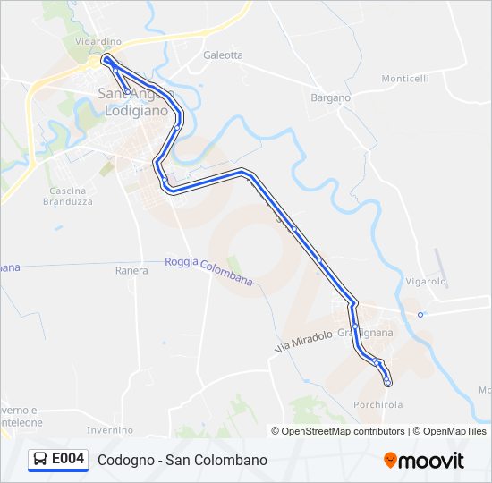 E004 bus Line Map