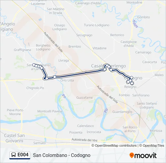 E004 Bus Line Map