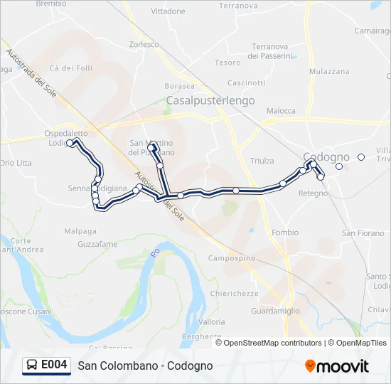 E004 Bus Line Map
