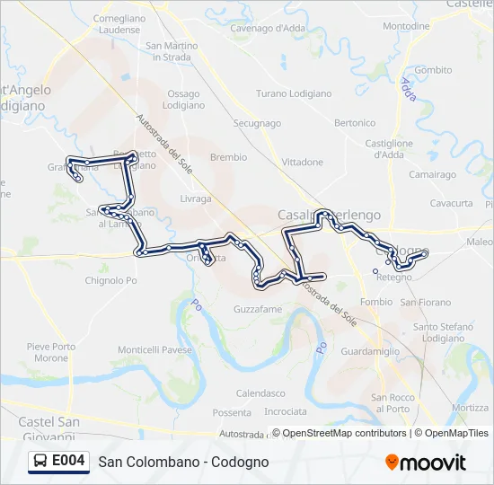 E004 Bus Line Map