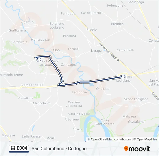 E004 Bus Line Map